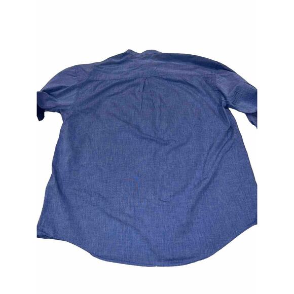 Mosa for Oaktree Mens XL Blue Button Down Low Collar Shirt Cotton - Picture 12 of 14
